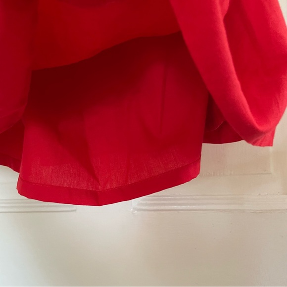 NEW J crew Red Sun Dress Linen Cotton Red Summer Dress NWT Small - Picture 9 of 11